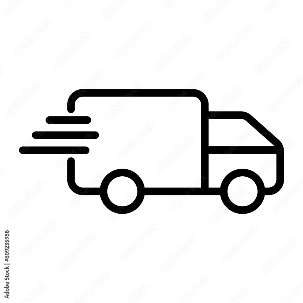 Fast delivery icon with transparent background