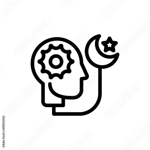 Circadian icon design with black outline on white background