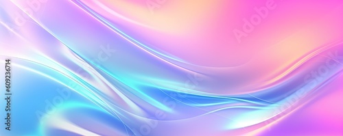 Abstract Liquid Swirls on Holographic Fluid Neon Pink and Blue Liquid Abstraction Dreams Flow Dynamic Spectrum of Colors Background ,Ai Generative