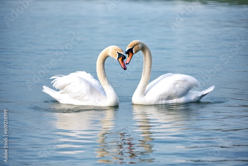 Couple Of Loving Swans