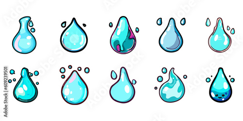 liquid vector set collection graphic clipart design