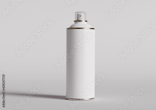 Spray can bottle white color and realistic texture