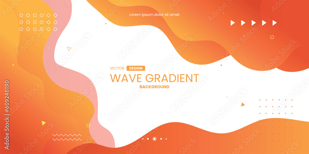 Red, yellow pink purple and orange geometric circle business banner design. creative banner with wave overlap layer shapes and lines for template. Simple summer horizontal banner, website landing page