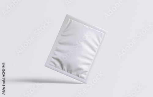 Sachet white color and realistic texture with a look good wrap