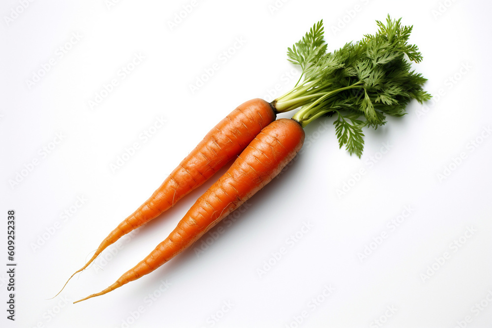 Carrot, isolated on a white background. Fresh, healthy food. Created with generative ai