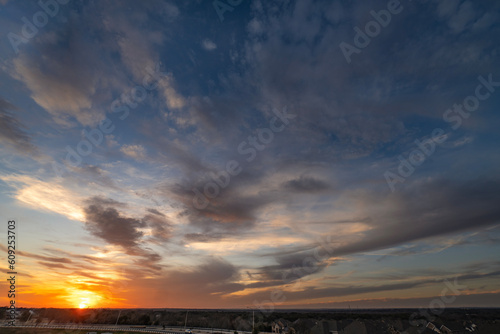 sunset with clouds