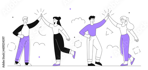 People give high fives