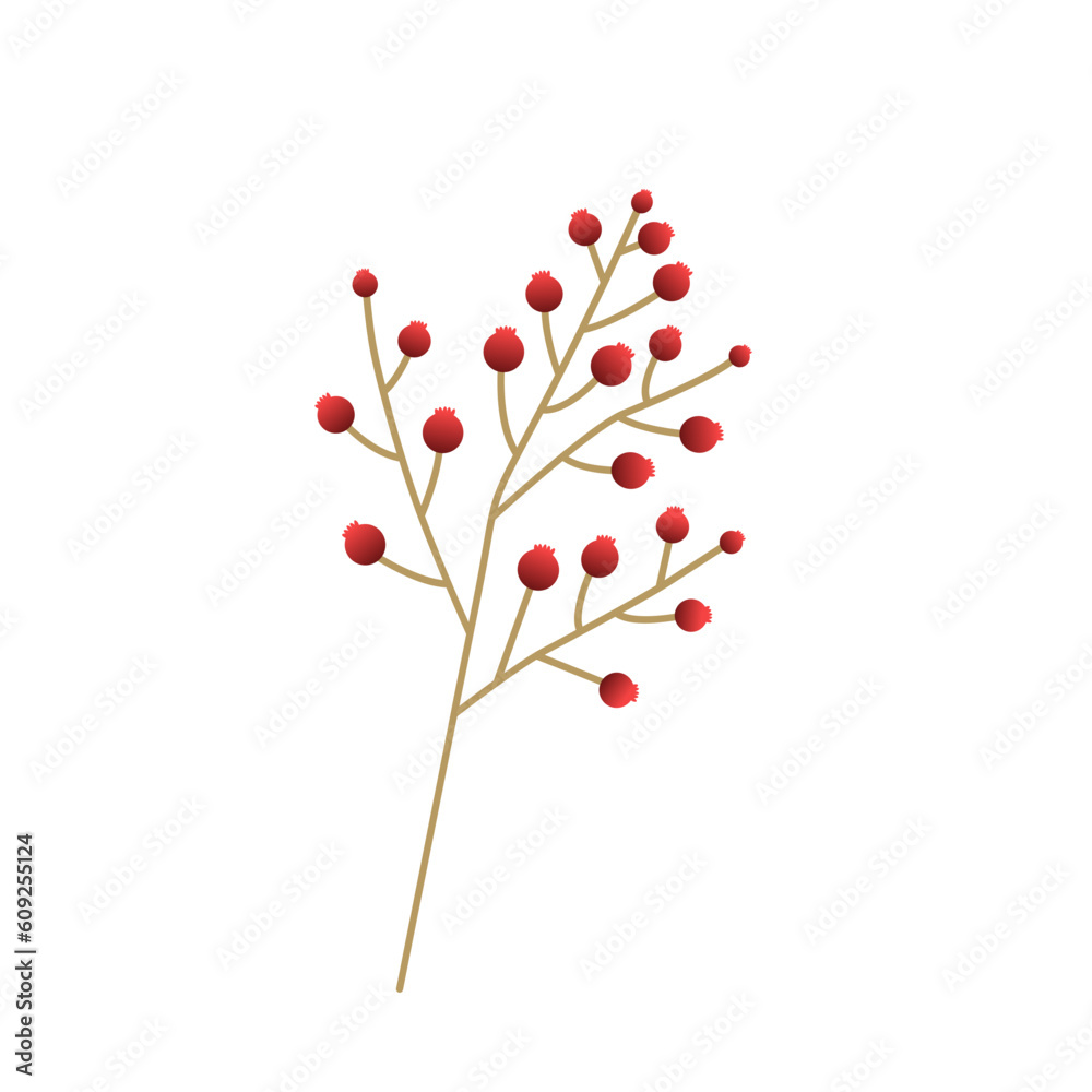 Naklejka premium twig with red fruit