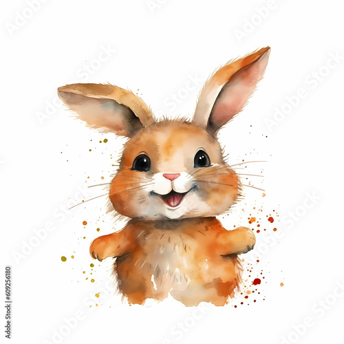 Rabbit Water Color Illustration