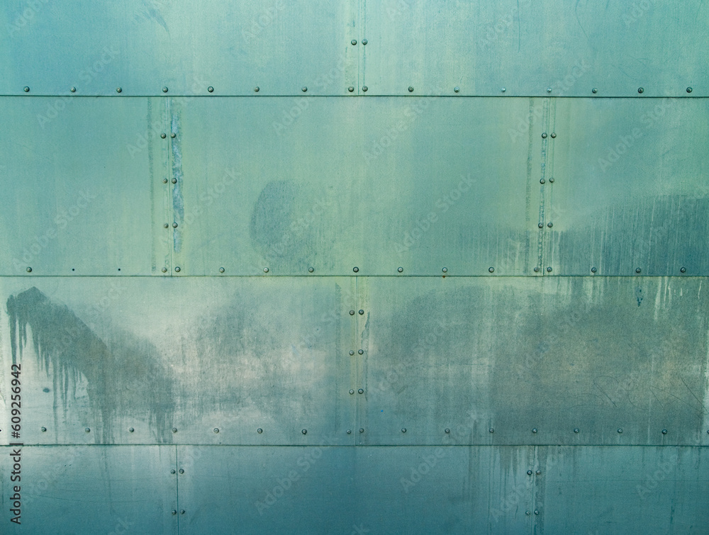 Fototapeta premium Steel sheets with graffities washed out.