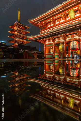雨の浅草浅草寺