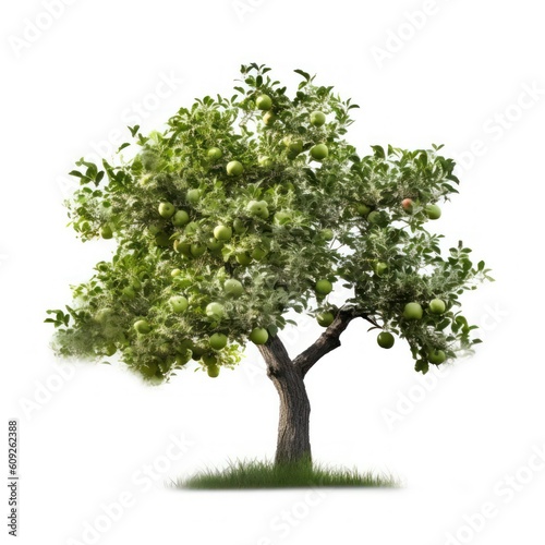 tree isolated on white background  generative ai