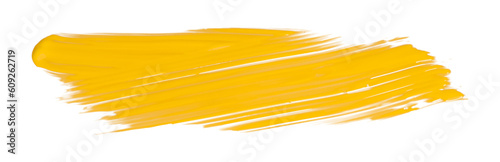 Shiny yellow brush watercolor painting isolated on transparent background. watercolor png