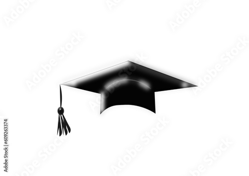 Class hat Graduation academic cap. Template for design party high school or college, graduate invitations