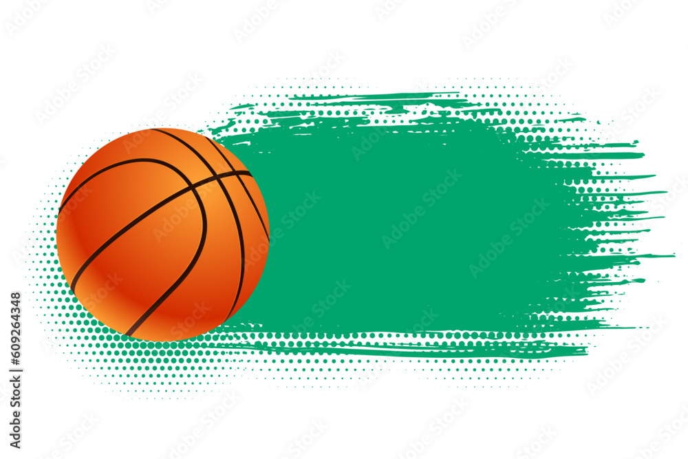 halftone style basketball background for indoor sports