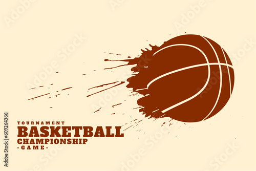 creative basketball championship background with splatter effect