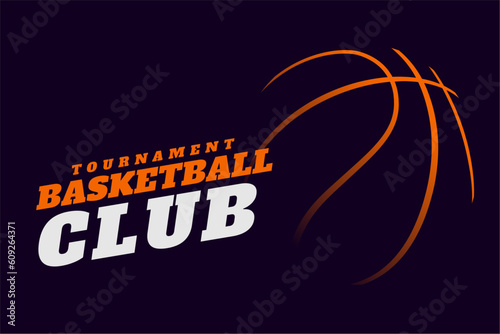 stylish sporty basketball background club tournament design