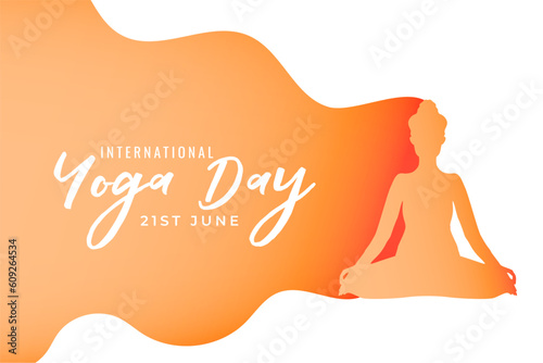 paper style 21st june international yoga day background design