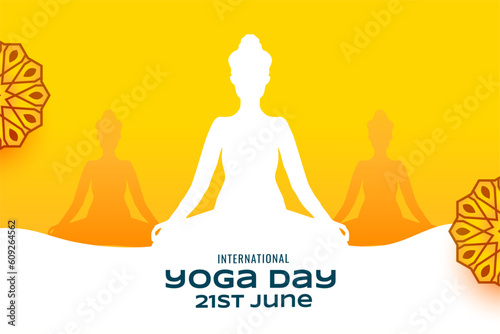 21st june international yoga day background for health and balance