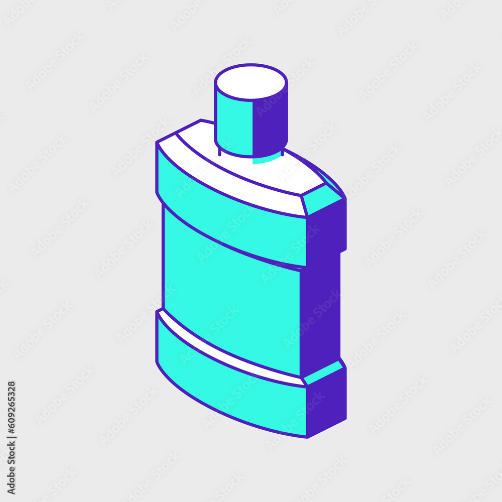 Mouthwash isometric vector illustration Mouthwash isometric vector illustration