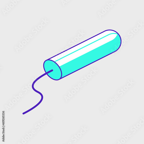 Tampon isometric vector illustration