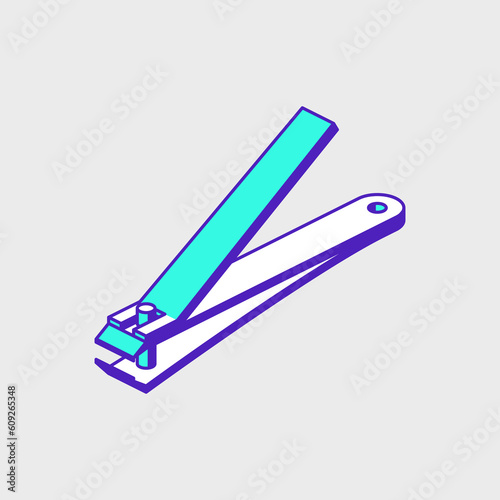 Nail clippers isometric vector illustration