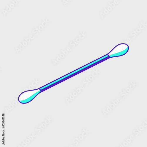 Cotton Bud isometric vector illustration