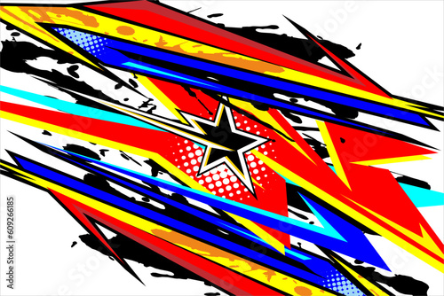 abstract racing background vector design with a unique line pattern and a bright color blend. perfect for your wrapping design