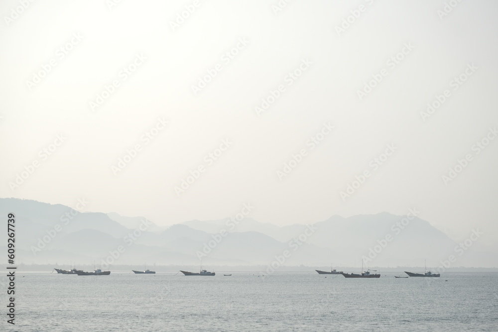 Fishing boats on the sea