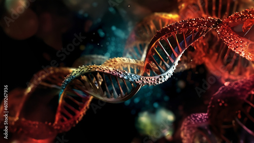 Detailansicht der menschlichen DNA