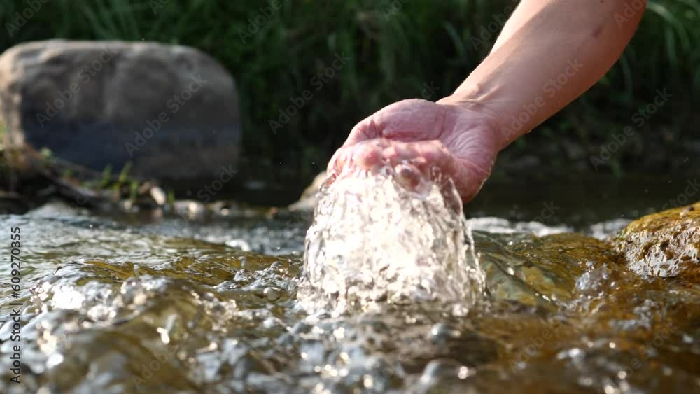 water flowing into the water water flowing into the water