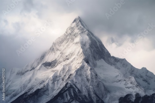 snow covered mountains in winter made with generative ai © dirgananda