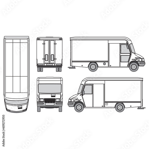 outline of van, minibus part 154