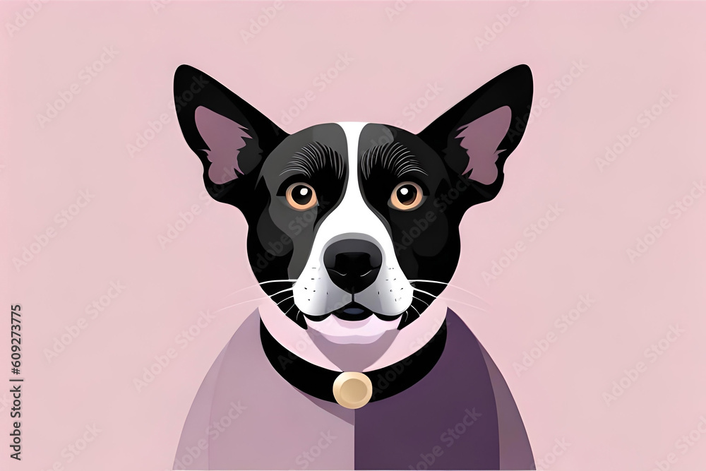 cute dog on pink background cute dog on pink background