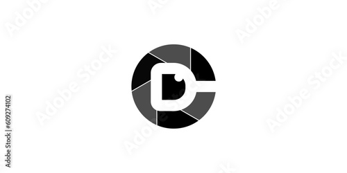 illustration vector graphic of camera initials DC letters