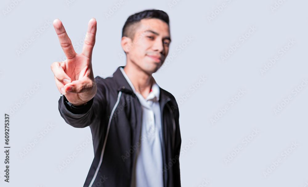 People finger counting the number two on an isolated background. Person hand counting number two. Handsome guy hand showing number two People finger counting the number two on an isolated background. Person hand counting number two. Handsome guy hand showing number two