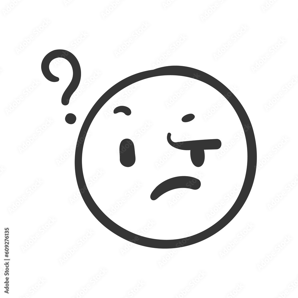 Hand drawn emoticons Cute expression faces for sending emotional messages.