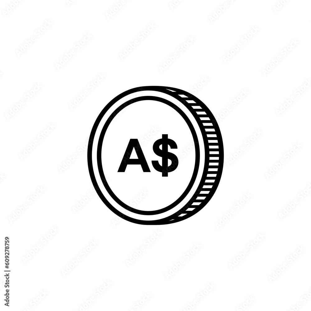 Australia Currency Symbol, Australian Dollar Icon, AUD Sign. Vector Illustration Australia Currency Symbol, Australian Dollar Icon, AUD Sign. Vector Illustration