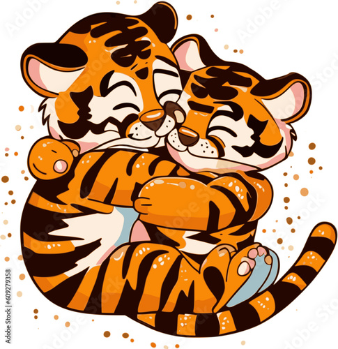 Bangel Tigers Hugging