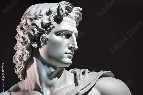 Alexander the Great of Macedon, ancient king, son of Phillip II. Generative AI.
 photo