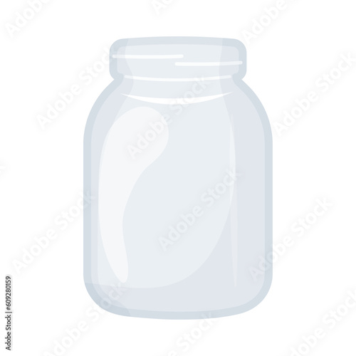Empty glass jar for compote