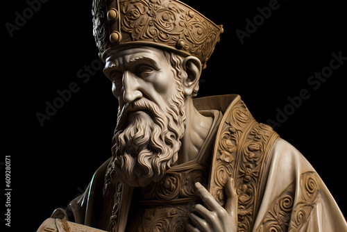 Augustine of Hippo, Saint Augustine, philosopher and theologian. Generative AI.
 photo