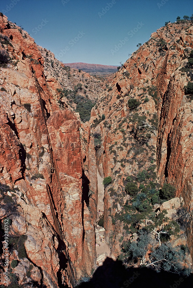 View from above of Standley Chasm
