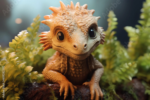 Cute dragon  a mithological legendary creature from the folklore of cultures wordwide. Generative AI.