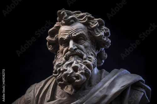 Democritus, Ancient Greek pre-Socratic philosopher. Generative AI. 