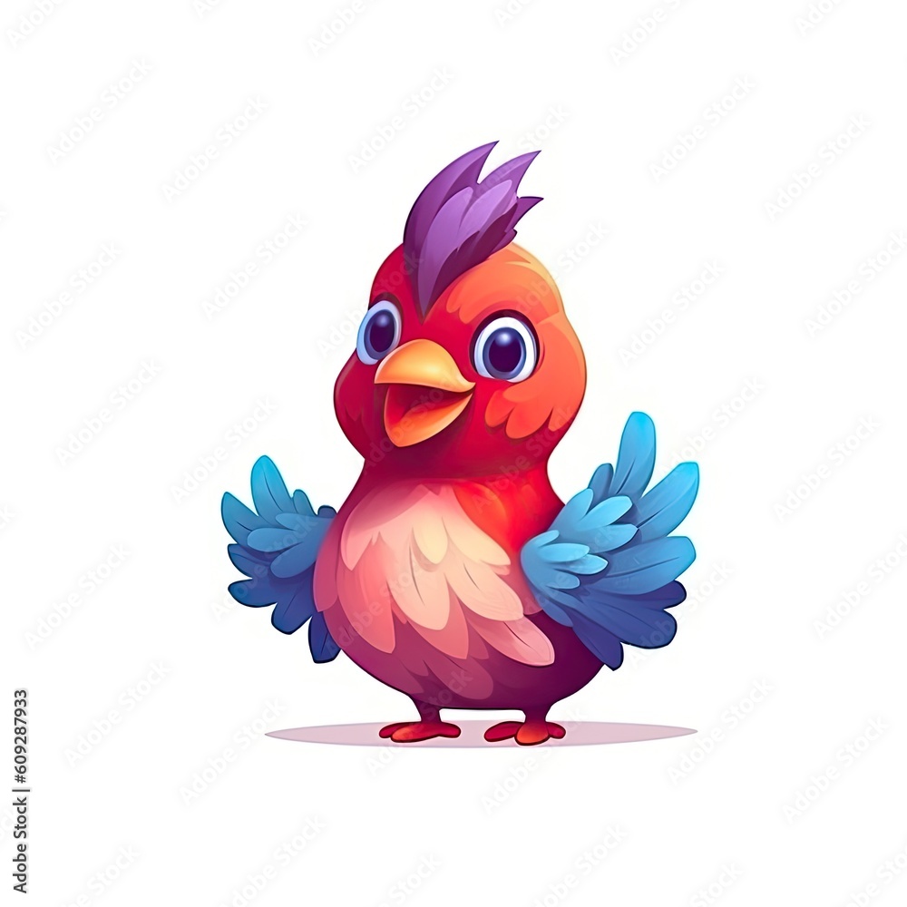 Chicken cute character illustration. Generative AI Chicken cute character illustration. Generative AI