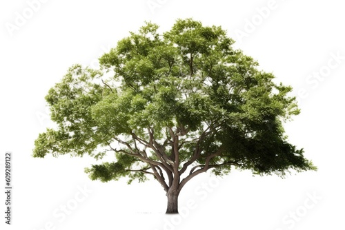 tree isolated on white generative Ai.