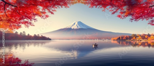 Beautiful Destination of Japan Background generative ai © Catrat
