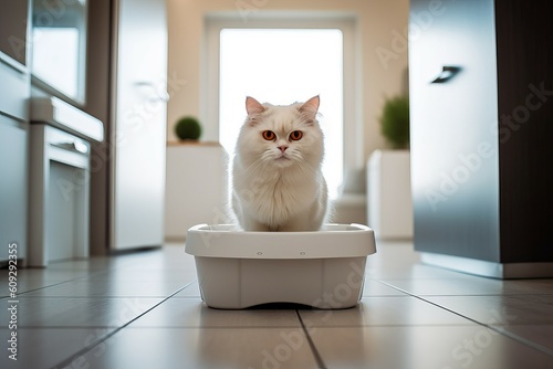 Cat litter box. Generate Ai