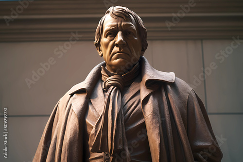 Friedrich Hegel, German philosopher of the Western world. Generative AI.
